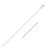 0.5mm 14K White Gold Cable Link Chain