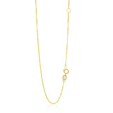 0.6mm 14K Yellow Gold Adjustable Box Chain