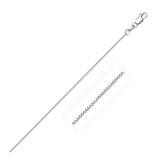 0.6mm 18K White Gold Box Chain